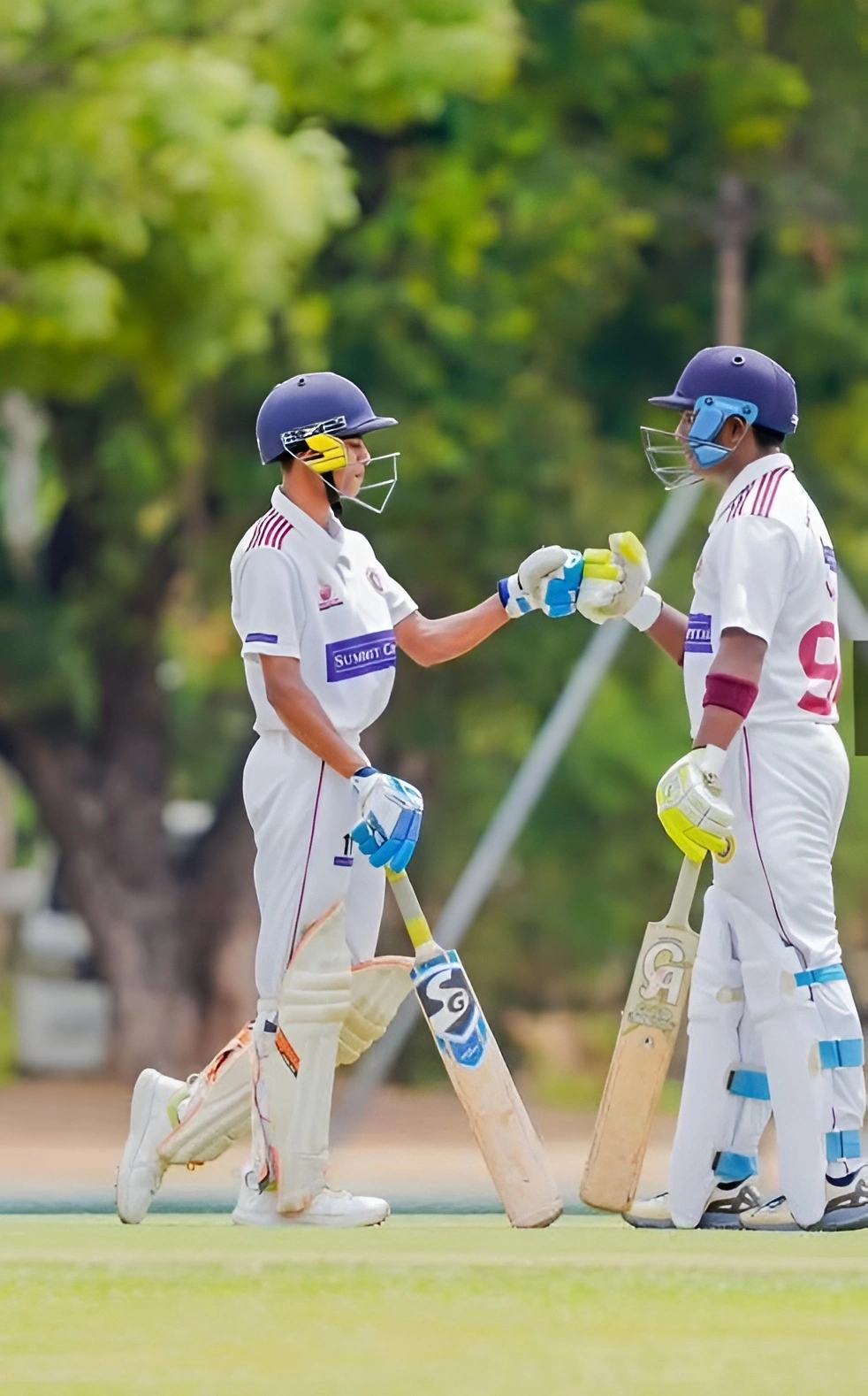 Students practising on the school playground