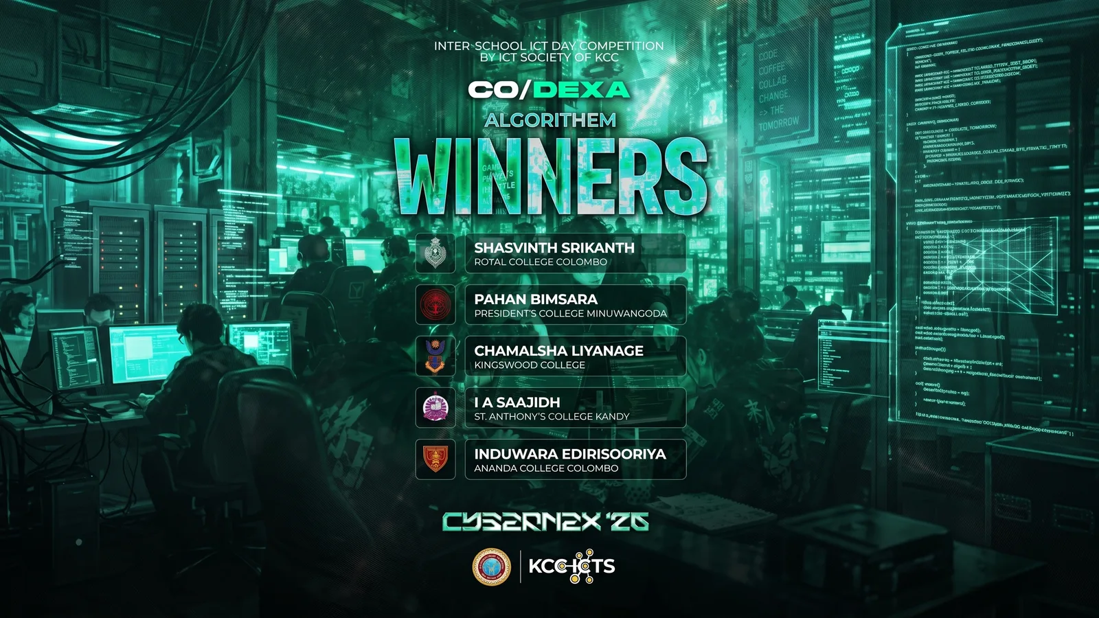 The Trial of Code Ends: CyberNex '26 Announces CO/DEXA — Algorithem Winners!